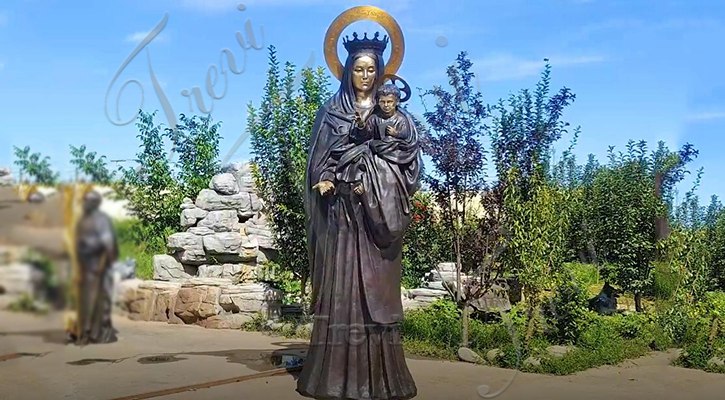 Bronze Casting Mother Mary Carrying Baby Jesus Supplier
