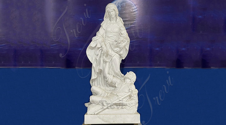 White Marble Saint Elizabeth of Hungary Statue CHS-887
