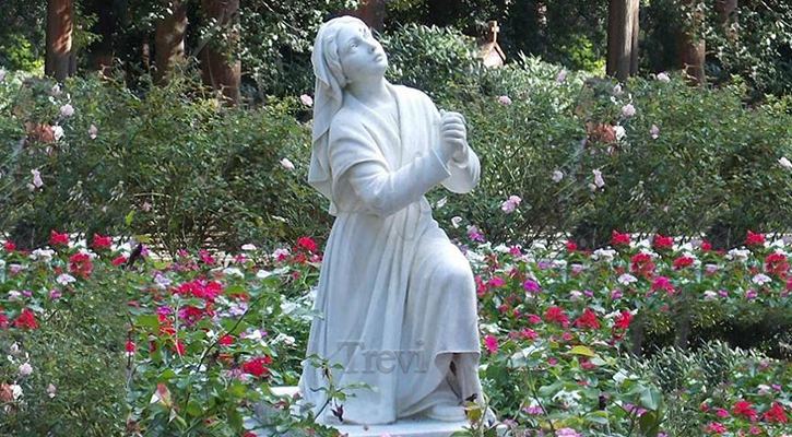 Hand-Carved Marble Saint Bernadette Statue Supplier
