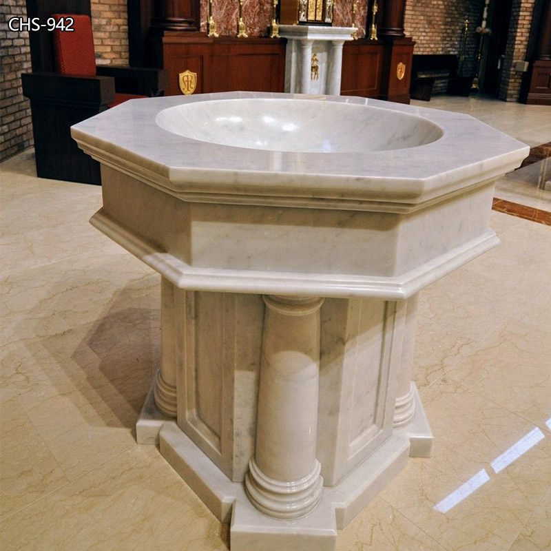 marble baptismal font