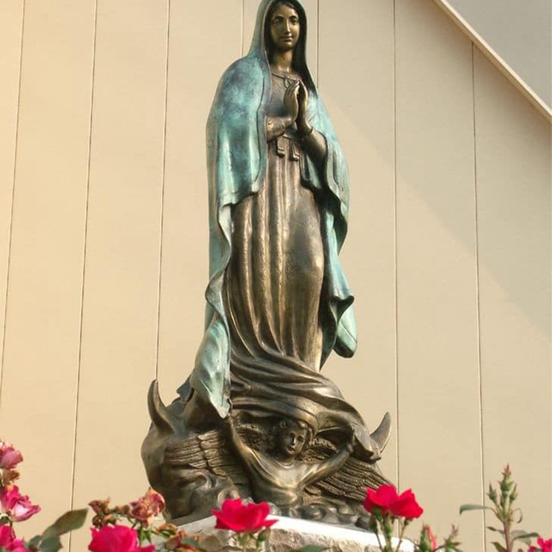 bronze Mary statue