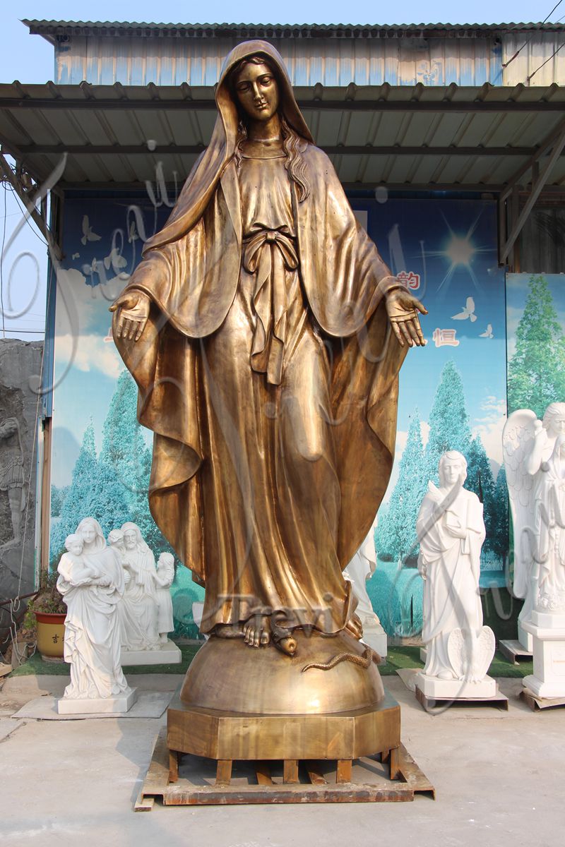 bronze mary statue