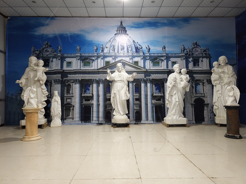 catholic church marble Jesus statue