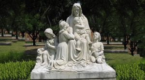 marble Jesus with children statue