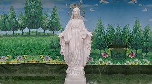 marble catholic church sculpture-Mary statue