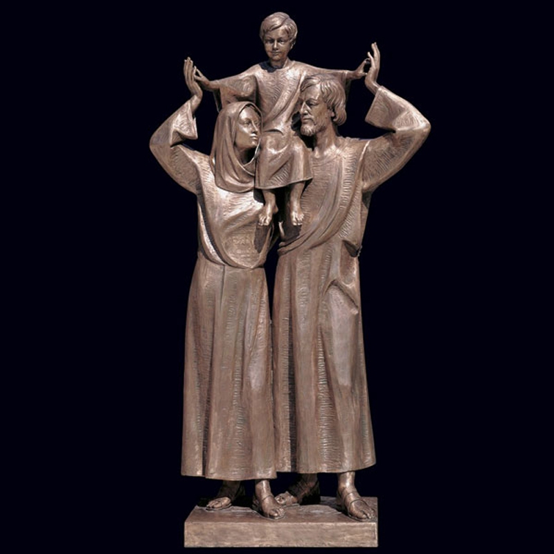 Description of Bronze Holy Family Sculpture