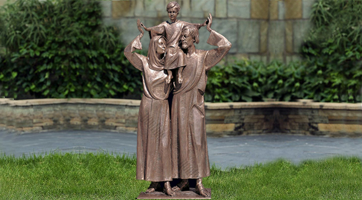 Outdoor Religious Catholic Life-Size Holy Family Bronze statue