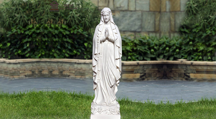 Life-Size Outdoor Our Marble Lady of Lourdes Garden Statue