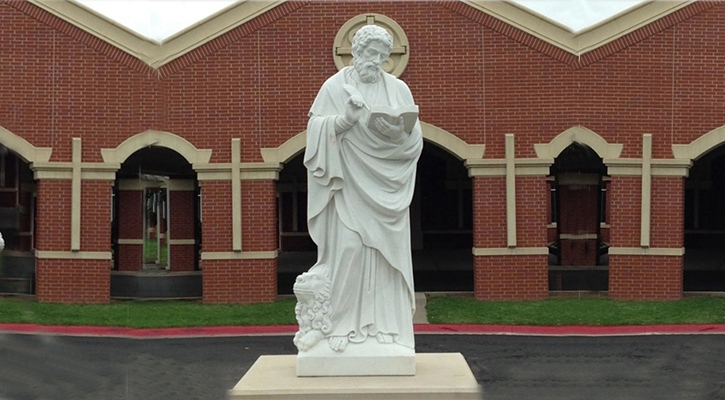 Life-Size Saint Mark Marble Statue Outdoor Church Decor CHS-915