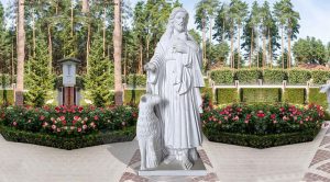 Life-Size Marble Jesus The Good Shepherd Garden Statue