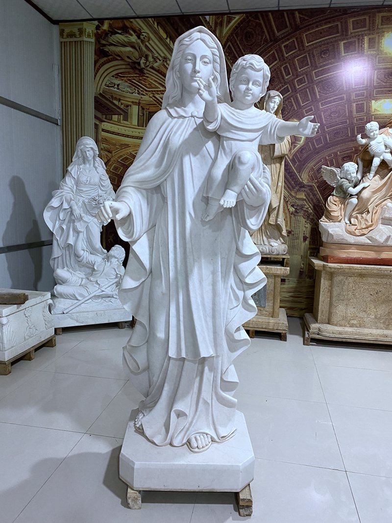 Virgin Mary with Children Marble Statue Introduction