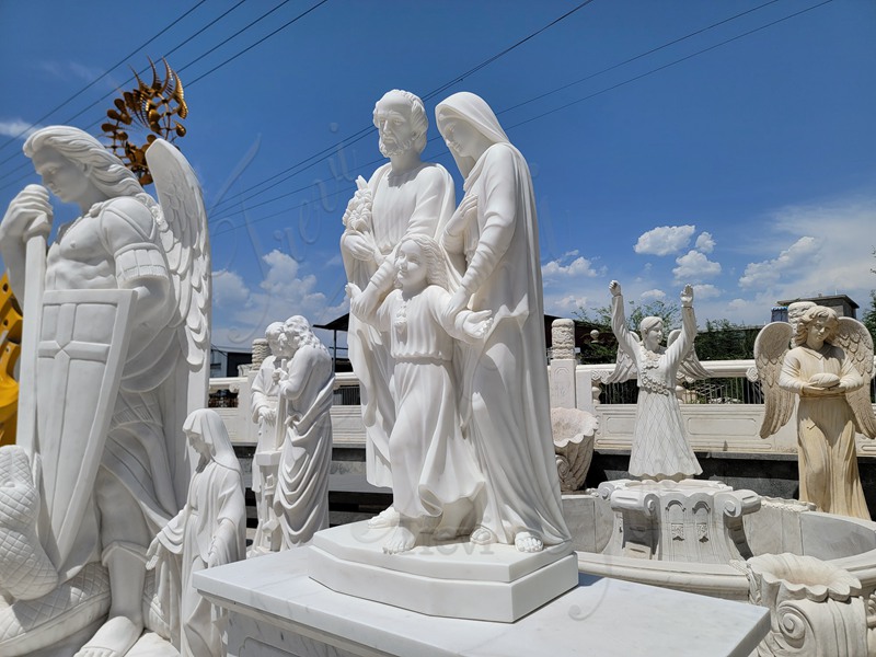 Marble Holy Family Statue