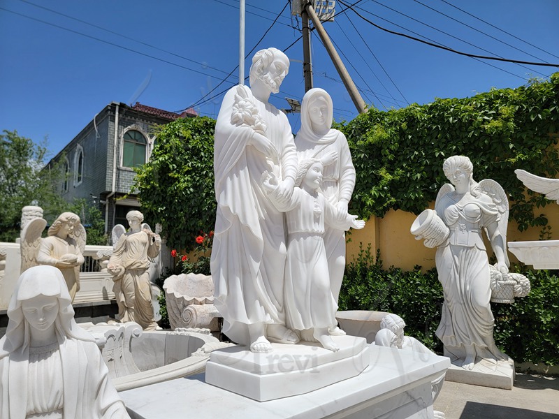 Marble Holy Family Statue