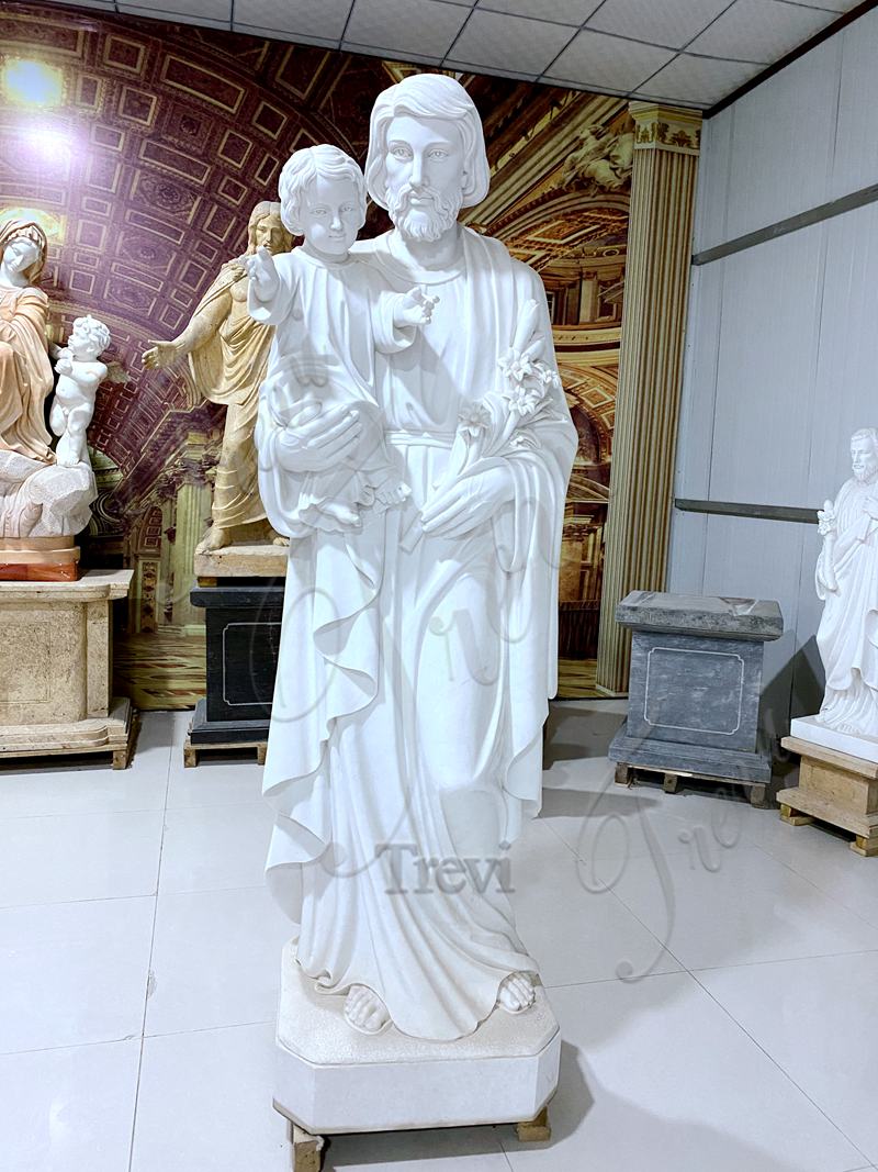 Marble St Joseph Sculpture Detail