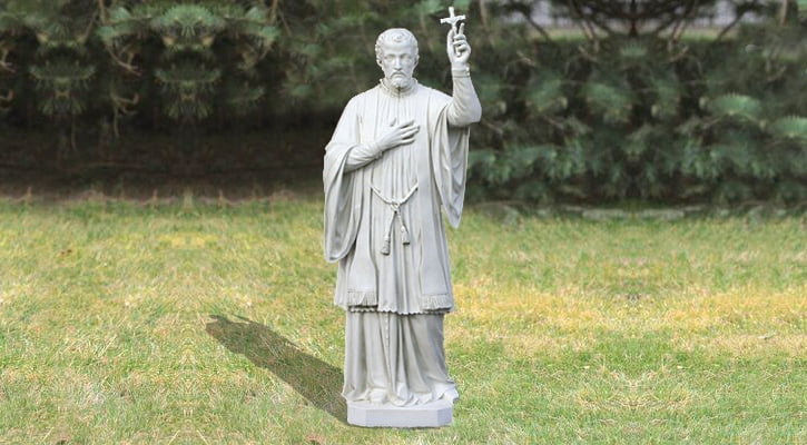 Life-Size religious St Francis marble statue