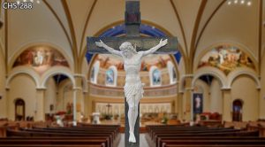 Church Marble Jesus on the Cross Sculpture for Sale