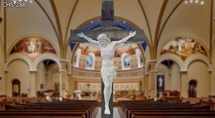 Church Marble Jesus on The Cross Sculpture for Sale CHS-288