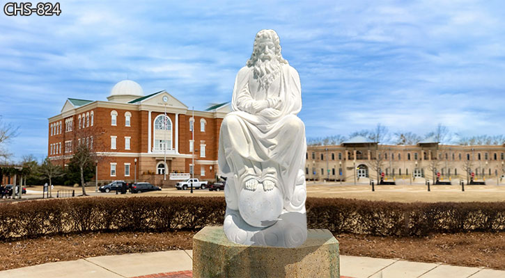 Life Size Marble Jesus Statue with Sphere Church Decor for Sale CHS-824