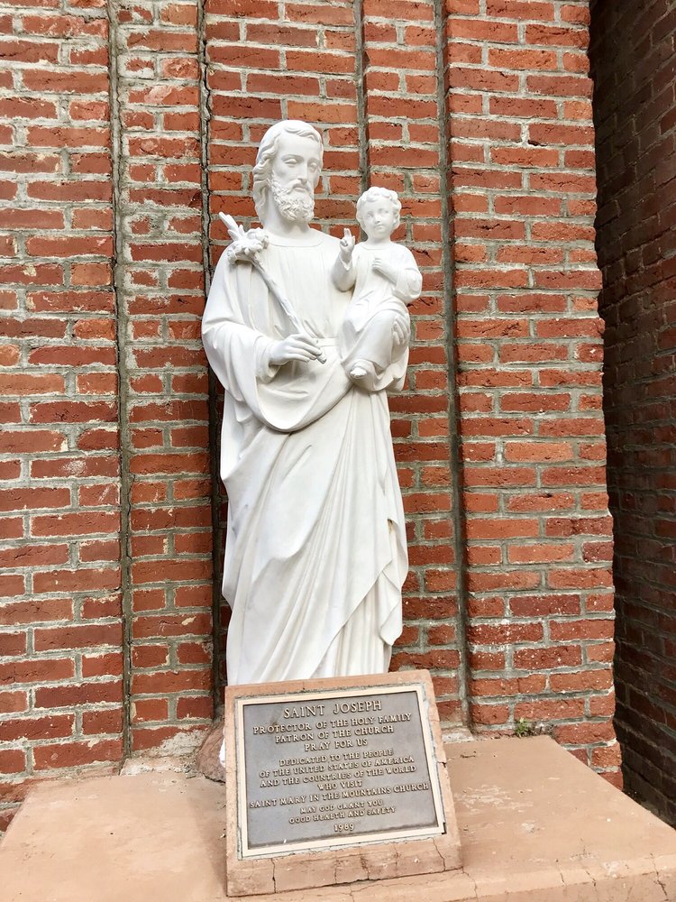Large Marble St Joseph and Jesus Statue for Sale