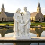 Marble Mary Joseph and Baby Jesus Statue