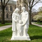 Marble Mary Joseph and Baby Jesus Statue for church