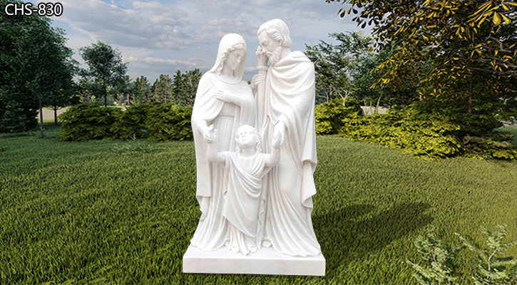 Outdoor Life-Size Marble Holy Family Statue for Sale CHS-830