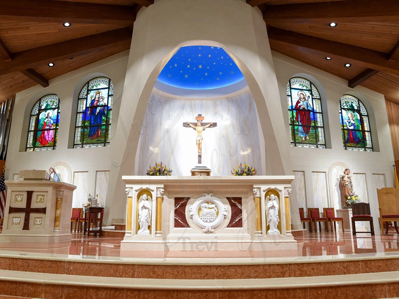 Catholic White Marble Altar Server Church for Sale 3