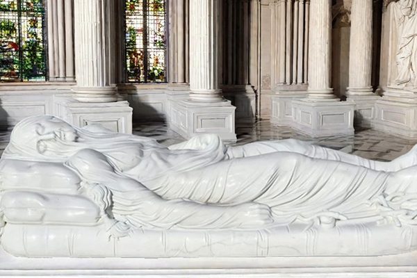 White Marble Veiled Christ Statue for Sale