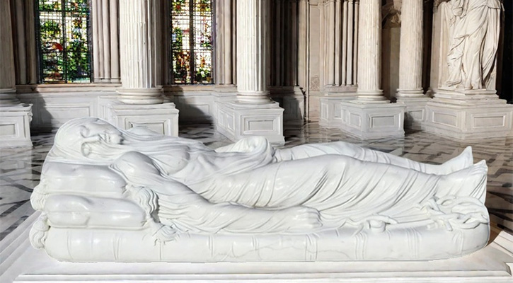 White Marble Veiled Christ Statue for Sale