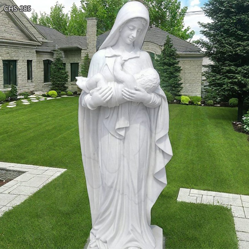 Marble Mary and Baby Jesus