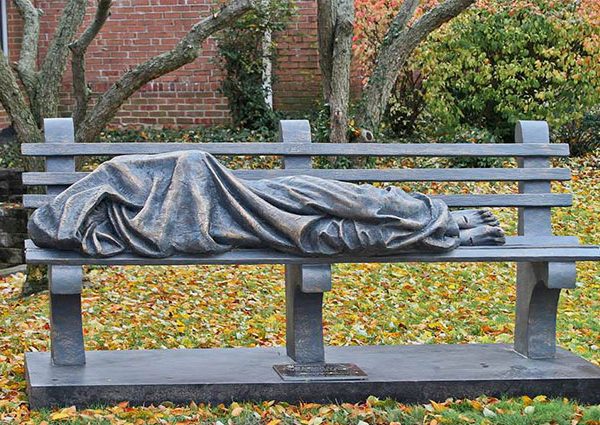 Religious Bronze Homeless Jesus Statue for Sale BCH-025