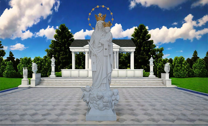 Hand Carved Our Lady of Mount Carmel Statue MCH-111