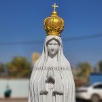 Details of the marble Our Lady of Fatima statue