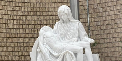 St. Francis statue close-up detail -- photo 2