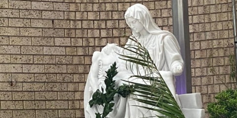 St. Francis statue installed in monastery garden -- photo 1