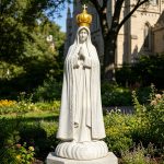 Fatima Statue with Gold Crown for church garden