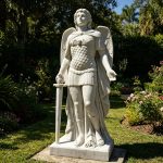 Life size marble saint michael statue for garden