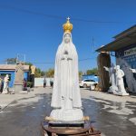Marble Our Lady of Fatima Statue with Gold Crown