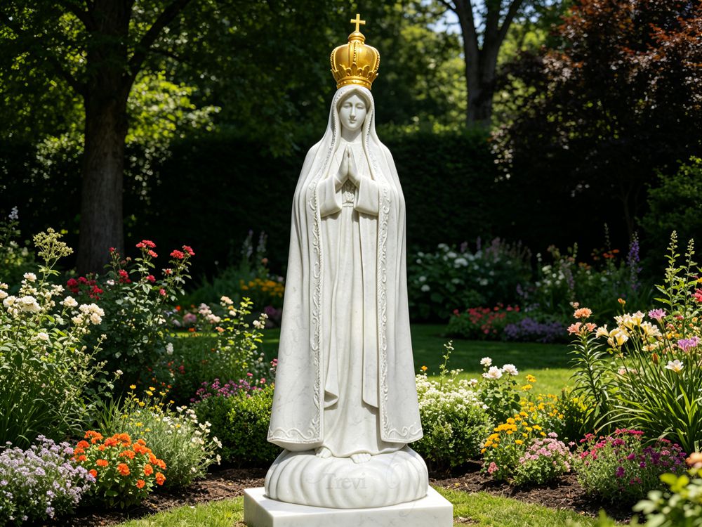 Our Lady of Fatima Statue with Gold Crown for garden