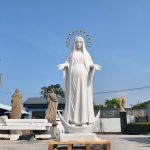 life-size marble statue of Our Lady of Expectation