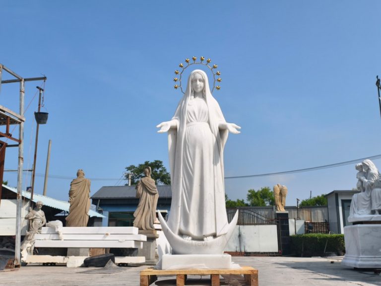 life-size marble statue of Our Lady of Expectation