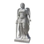 lifesize marble saint michael statue