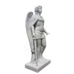 marble saint michael statue