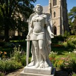 marble saint michael statue for garden