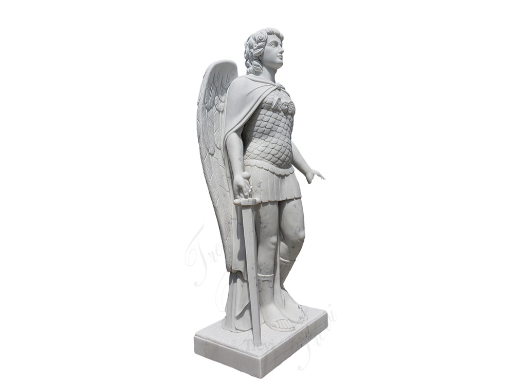 marble saint michael statue