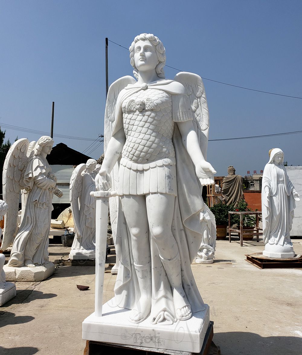 Life Size Marble Saint Michael Statue for Garden 2 saint michael statue infactory