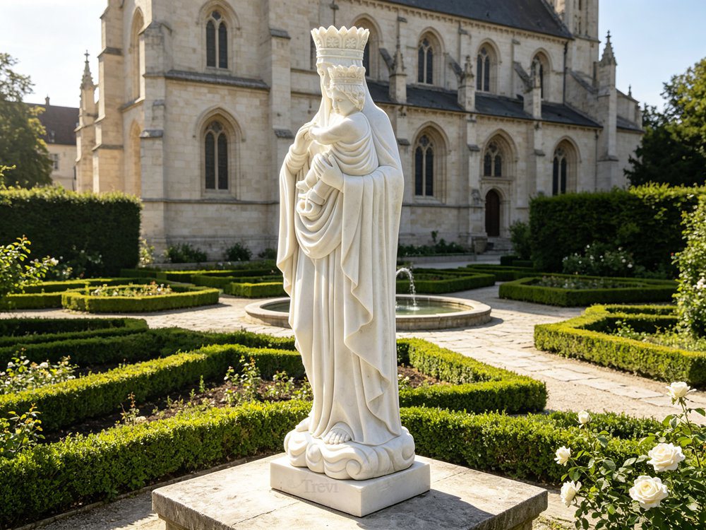 Marble Our Lady of Perpetual Help Statue for Church TCH-245 2 Marble Our Lady of Perpetual Help statue for church