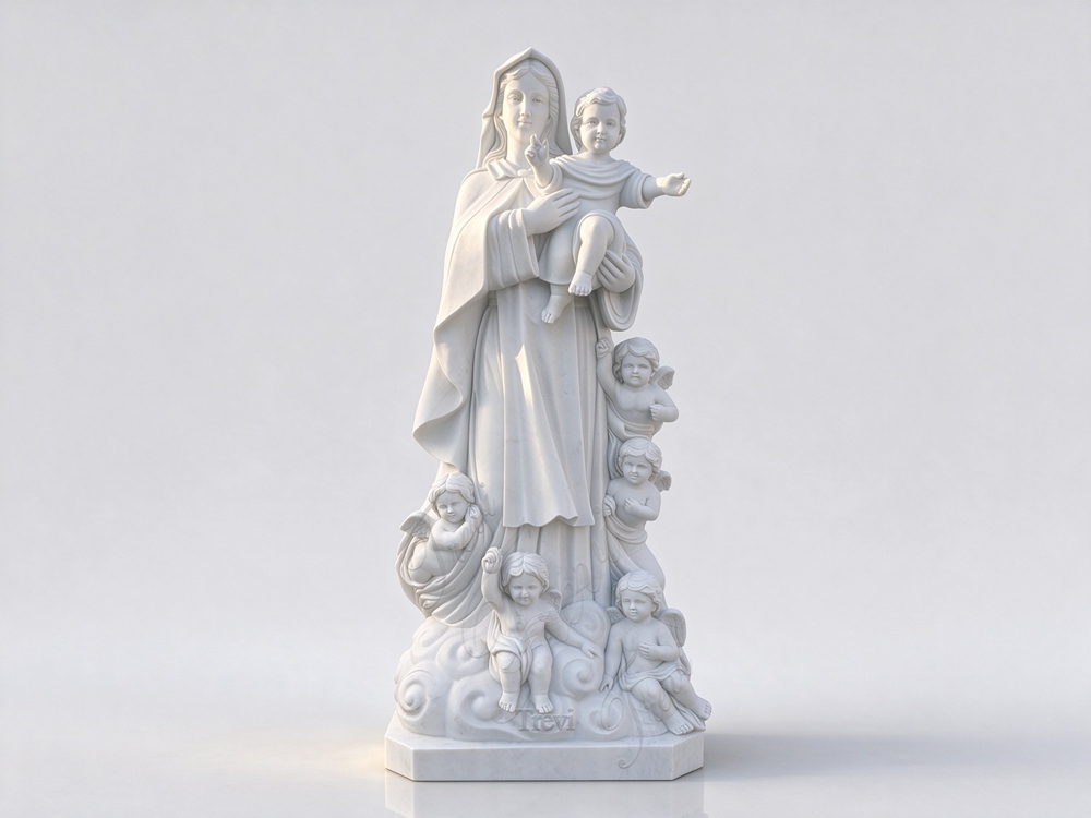 Mary with Children Statue