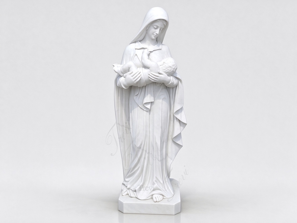 Virgin Mary and Baby Jesus sculpture