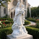 Virgin Mary with Children Statue inchurch